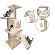 DRAPAK DLA KOTA 6 POZIOMÓW WYSOKI DRZEWKO DOMEK LEGOWISKO Z ZABAWKĄ MERSJO