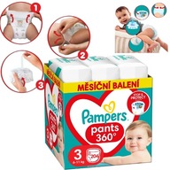 PIELUCHOMAJTKI PAMPERS PANTS ROZMIAR 3 204szt 6-11kg! GIGA ZAPAS KOMFORTOWE
