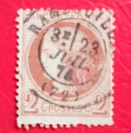 FRANCJA pieczątka z dnia 26 lipca 1876 roku jak na zdjęciach