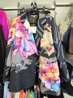 Marynarka czarna w kwiaty, r. M/L Vanis Italy !!!