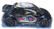 HW Volkswagen New Beetle Cup Black 2D | Zdejmowana Buda | Złote Wnętrze CH