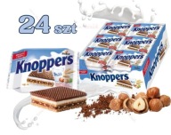 KNOPPERS Chrupiące Wafelki z Kremem Mleczno Orzechowym 25g KARTON 24 SZTUKI
