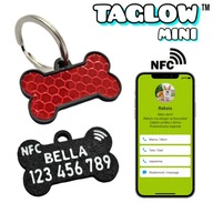 TAGLOW mini odblaskowa ADRESÓWKA dla psa z NFC cicha IDENTYFIKATOR czerwony