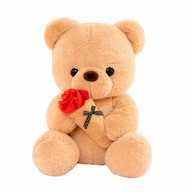 KUP TERAZ! PLUSZOWY MIŚ Z RÓŻAMI 25CM NA WYJĄTKOWĄ OKAZJE ROMANTYCZNY HIT!