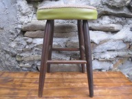 Stary WYSOKI Taboret/ Stołek_PATYCZAK_LOFT ANTYK PRL