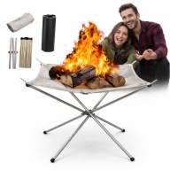 PALENISKO OGRODOWE 42X42 SKŁADANE PRZENOŚNE STALOWE BIWAK DZIAŁKA OGNISKO