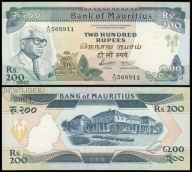BNA - MAURITIUS 200 Rupii 1985 A/13 568911 # P39b # RZADKI # XF/UNC