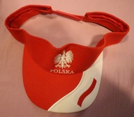 DASZEK NA GŁOWĘ z NAPISEM POLSKA i FLAGA POLSKI - BARDZO ŁADNY, JAK NOWY
