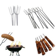 KIJE DO KIEŁBASEK NA OGNISKO WIDEŁKI WIDELEC KIJKI 5 SZTUK 120CM
