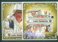 PAPIEŻ FRANCISZEK. 80 ROCZ. NIGER. Mi Bl.+ark. A**2016r