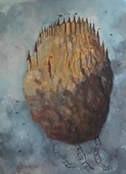 Kompozycja wieże Akwarela Sabina Salamon 32x24