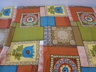 VINTAGE SKANDYNAWSKA TKANINA MATERIAŁ INDANTHREN 2 SZTUKI