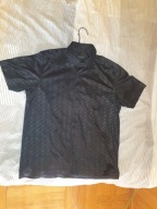 T-shirt koszulka GEORGE L czarny z eleganckim luksusowym wzorem