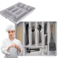 WKŁAD DO SZUFLADY NA SZTUĆCE ORGANIZER REGULOWANY 45X8,5 BEZ BPA DO KUCHNI