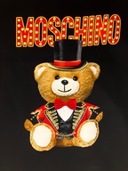 Ekskluzywny materiał tkanina wiskoza Moschino Circus Teddy Bear miś