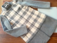 Max Mara flauszowy płaszcz w kratę 40
