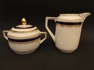 Ohme, Szczawienko, mlecznik i cukiernica, porcelana vintage 1920-1930