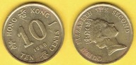 Hong Kong 10 Cents 1988 r.