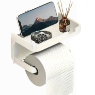 UCHWYT Z PÓLKĄ NA PAPIER TOALETOWY BIAŁY