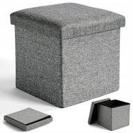 PUFA OTWIERANA TAPICEROWANA SKŁADANA POJEMNIK ZE SCHOWKIEM PODNÓŻEK R. L