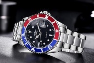 Zegarek męski Winner mechaniczny automatyczny stalowy srebrny 002