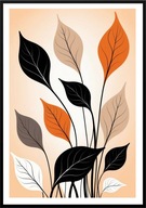 A2 PLAKAT OBRAZ PLAKAT ROŚLINY KWIATY KWIAT LIŚCIE LIŚĆ BOHO