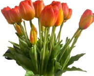 Bukiet Tulipany tulipan silikonowe gumowe jak ŻYWE 2x bukiet 30cm