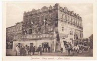 JAROSŁAW~ Stary zamek~ Reklamy dorożka przechodnie~ 1915 STAN!