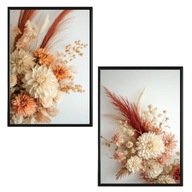 Plakat Zestaw 50x70 2szt. plakaty, postery,BOHO, MINIMALIZM, KWIATY