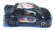 HW Volkswagen New Beetle Cup Black 2D | Zdejmowana Buda | Złote Wnętrze CH
