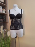 Gorset dopasowany czarny uwodzicielski nowy z metkami 70B Jolidon