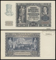 BNU - POLSKA GENERALNA GUBERNIA 20 Złotych 1940 L 2645705 # P150a # st 1-