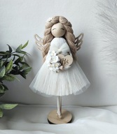 Anioł Stojący Makrama Prezent Dekoracja