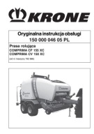 Krone COMPRIMA CF 155, CV 150 XC - instrukcja obsługi pras do balotów PL
