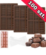 MEGA ZESTAW XXL 3 FORM DO CZEKOLADY DUBAJSKA 100szt. Woreczków PREZENT