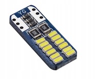 W5W 24SMD 4014 T10 Żarówka LED KABINA POSTOJÓWKI W5W T10 - CANBUS BIAŁE ICE