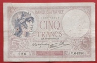 FRANCJA 5 FRANKÓW 1939! !!!