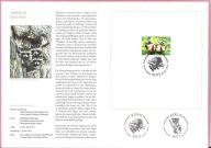 Niemcy 2019 karnet FDC, zwierzęta, procyon szop pracz