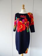 OLIWIA GRANATOWA SUKIENKA Z KWIATOWYM PRINTEM M