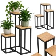 KWIETNIK STOJĄCY LOFT REGAŁ NA KWIATY POTRÓJNY 3 STOPNIE 67 cm