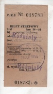 Bilet PKP, Rożniaty pow Inowrocław, 1946r., -37
