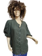 TIFFANY WŁOSKA koszula LNIANA stójka L/XL -44