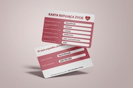 Karta ICE - w nagłym wypadku | Karta ratująca życie PVC