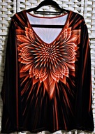 S H - CIEKAWA, SPREŻYSTA, W CZERNI Z KWIATEM ORANGE ok 56