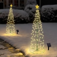 Lampka solarna zewnętrzna choinka LED