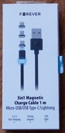 FOREVER 3 IN 1 MAGNETYCZNY KABEL DO ŁADOWANIA USB