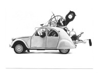 Pocztówka - Samochód Citroën 2CV i przeprowadzka ...