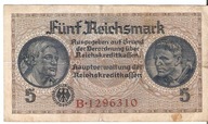 Niemcy 5 Reichsmark 1940 Reichskreditkassenschein dla krajów okupowanych