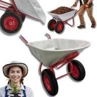 TACZKA OGRODOWA DWUKOŁOWA BUDOWLANA METALOWA 170L OCYNKOWANA SOLIDNA MOCNA