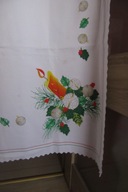 DUŻY OBRUS NA STÓŁ ŁADNY WZÓR ŚWIATECZNY